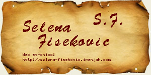 Selena Fišeković vizit kartica